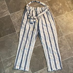 Large pants with stripes